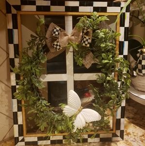 Hand painted frame with MacKenzie-Child ribbon